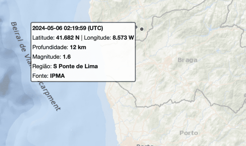 sismo ponte de lima
