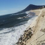 praia areal moledo erosao