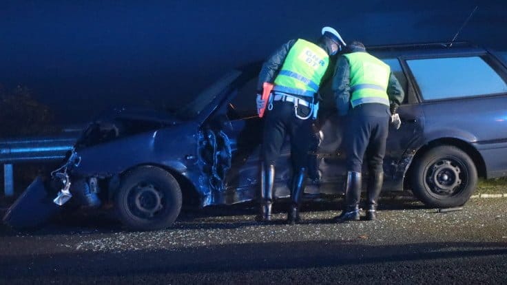 Despiste seguido de colisão e atropelamento na A11 A11 acidente