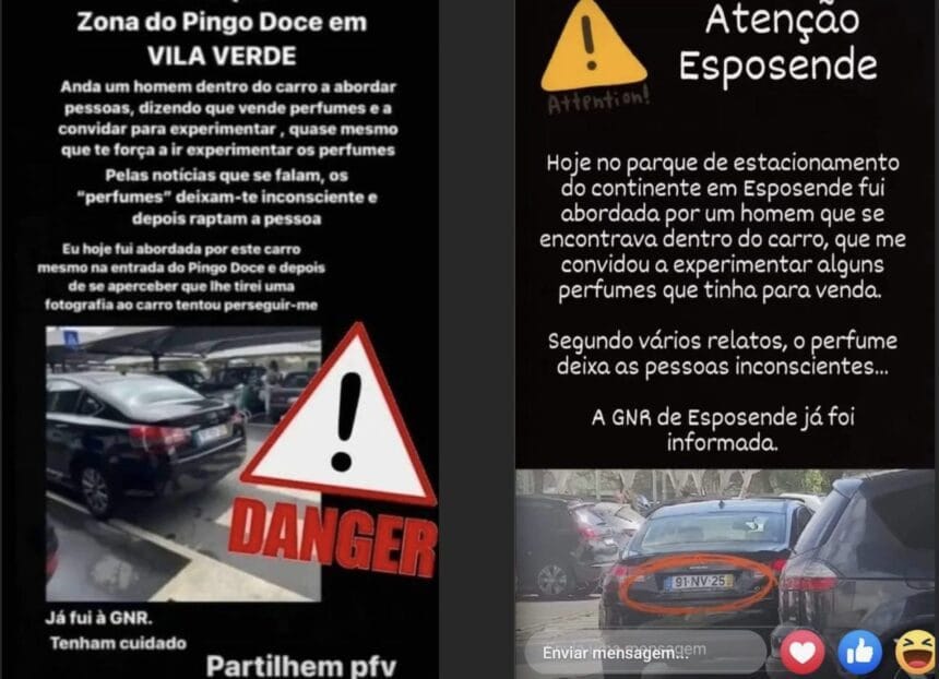 Vender perfumes para tentar raptar pessoas? É mais um fenómeno das redes sociais sem fundamento Captura de ecra 2022 09 07 as 16.19.59