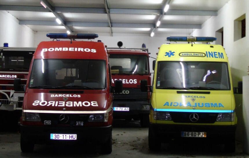 EN205: Colisão entre dois carros faz um ferido ligeiro em Barcelos BV BArcelos acidente