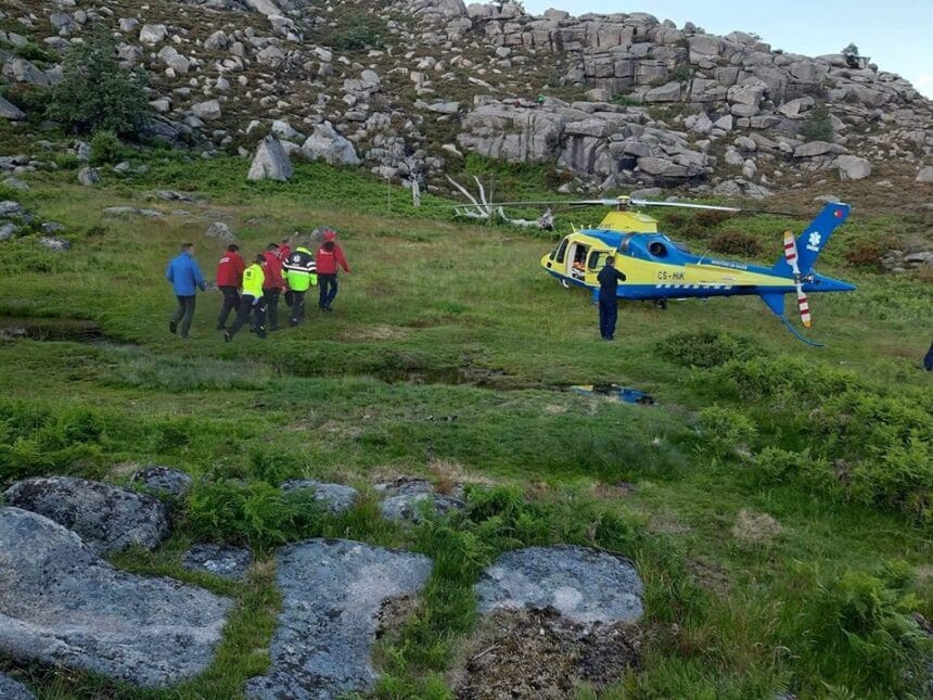 Alto Minho: Homem baleado em montaria ao javali em Melgaço. Evacuado de helicóptero do INEM INEM Geres helio