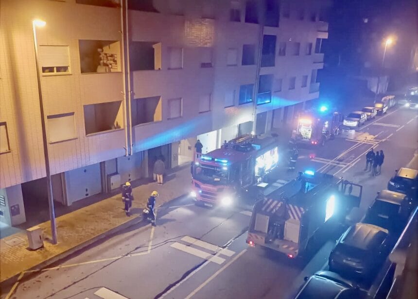 Braga: Incêndio em garagem assusta em Real incendio braga 1
