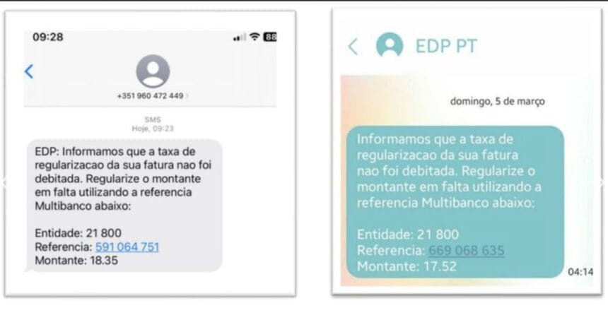 Cibercrime: Alerta para burlas com falsas SMS da EDP Captura de ecra 2023 03 26 as 23.58.55