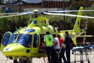 helicóptero do INEM Viana Criança