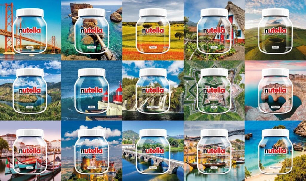 Nutella lança frascos com 15 imagens de Portugal e Ponte de Lima é uma delas nutella ponte de lima, porto, lisboa, nazaré, pico, sete cidades