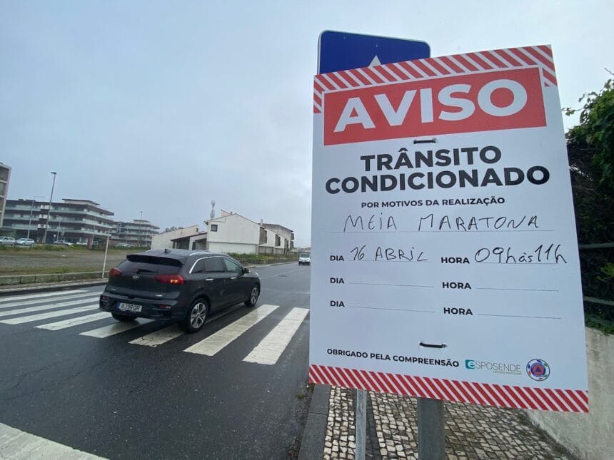 Atletismo: Domingo toda EN103-1 vai estar cortada ao trânsito entre Esposende e Barcelos aviso maratona 5