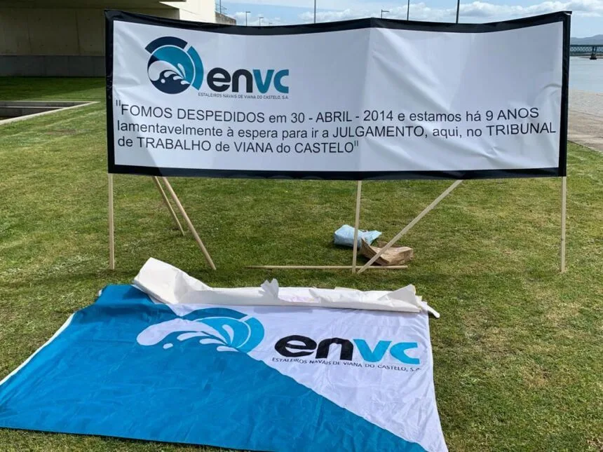 Estaleiros de Viana em protesto