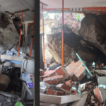 Imagens do interior da casa de derrocada fatal