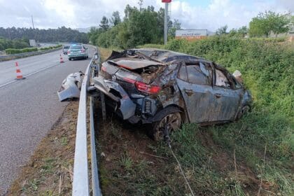 Acidente despiste A3 em Ponte de Lima