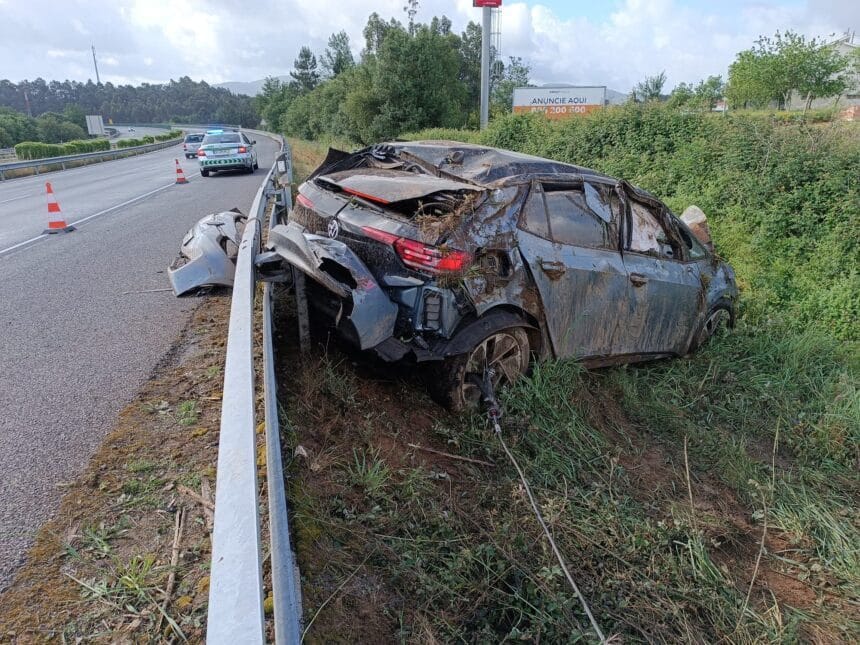 Acidente despiste A3 em Ponte de Lima
