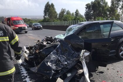 Acidente subida vila cha em esposende