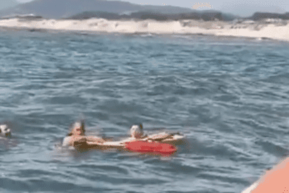 Salvamento no alto mar em Marinhas agueiro Esposende