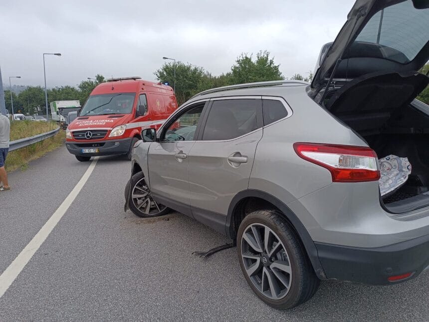 Vila Verde: Contra-mão na variante faz um ferido em Prado acidente prado variante