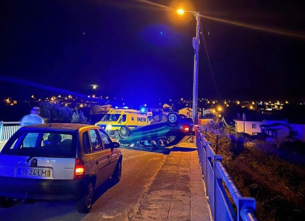 Viana: Dois feridos após capotamento em ponte sobre a A28 capotamento São Romão do Neiva