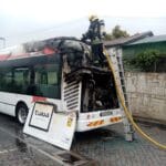 Autocarro arde em Barcelos