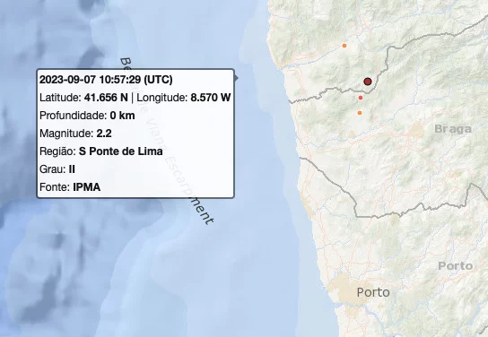 sismo ponte de lima vila verde