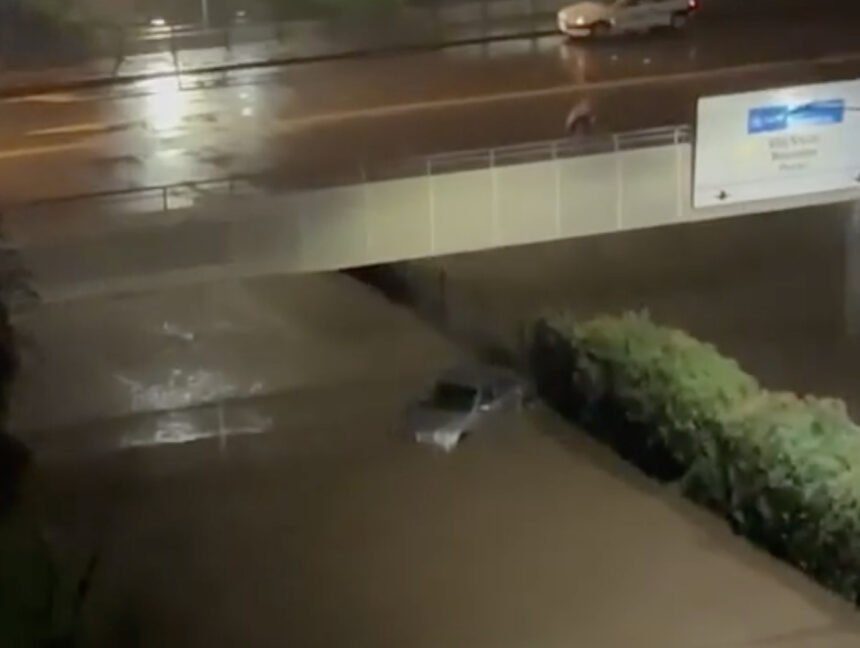Braga: Circular Urbana cortada na avenida Frei Bartolomeu dos Mártires inundação braga