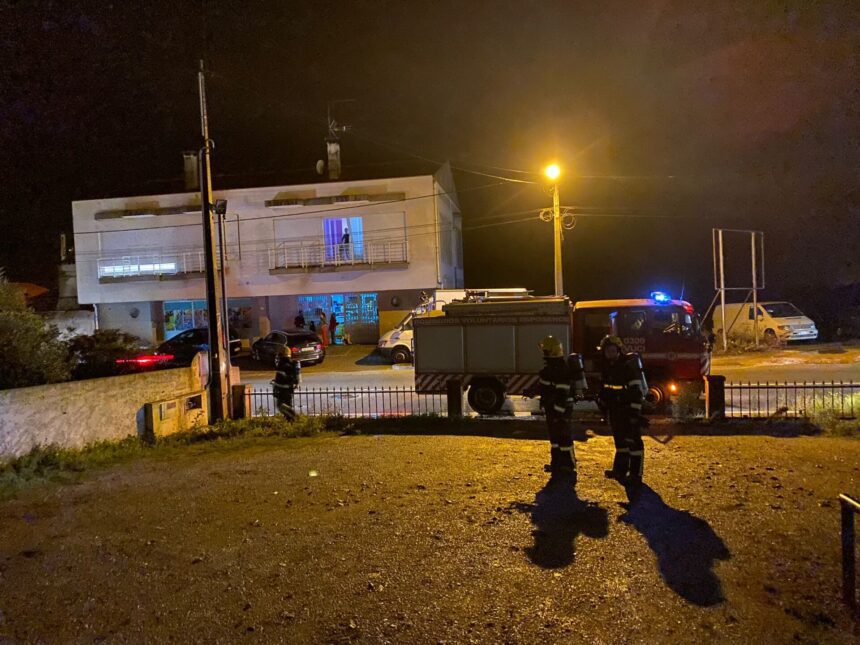 Esposende: Ainda houve tempo para socorrer mulher aflita com incêndio em Belinho BV Esposende poste de iluminação
