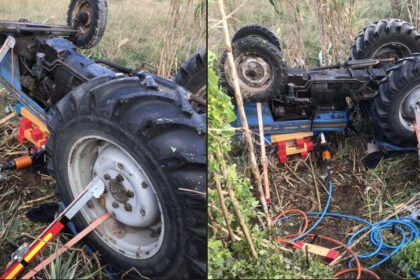 capotamento de trator E24