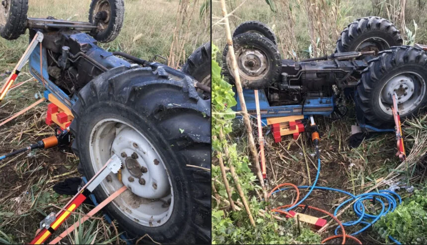 capotamento de trator E24