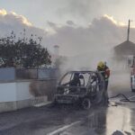 carro arde em balugães