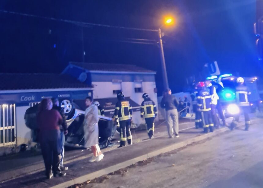 Viana: Violento despiste na EN203. Socorro encontrou carro capotado mas sem ninguém no local acidente viana deocriste