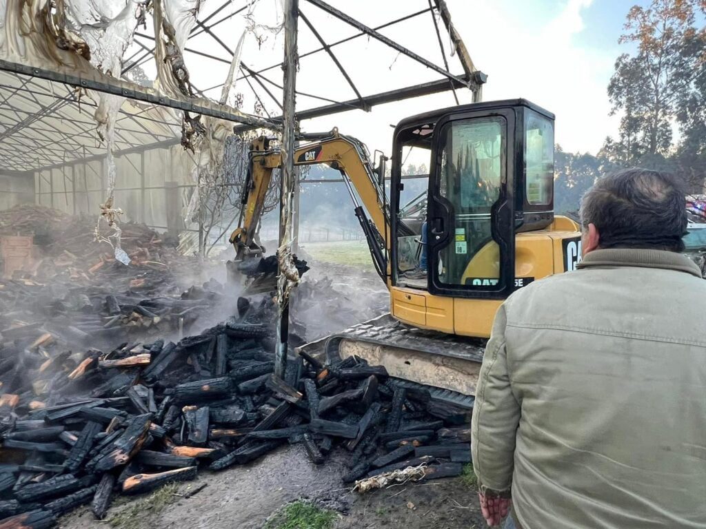Viana: Incêndio consumiu estufa onde estava lenha em Alvarães 414466648 663992542559083 3447039167383946621 n