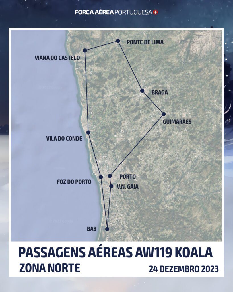 Minho: Koala da Força Aérea vai sobrevoar Braga, Esposende e Viana na véspera de Natal forca aerea