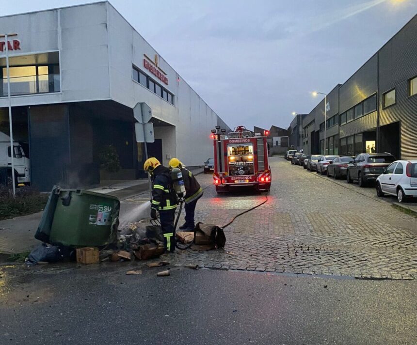 Esposende: Novo incêndio em contentor na zona industrial incendio contentor