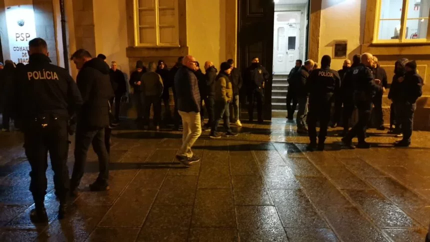 PSP em protesto em Braga