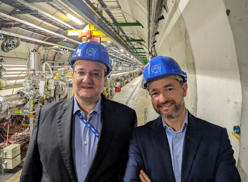 UMinho em comitiva do Governo que visitou o CERN UMinho Nuno Castro e Jose