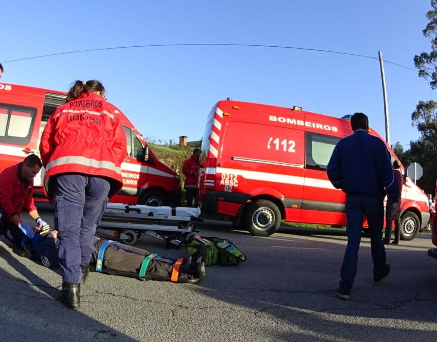 Barcelos: Choque em cadeia resulta em seis feridos na EN205 Acidente Barcelinhos Barcelos