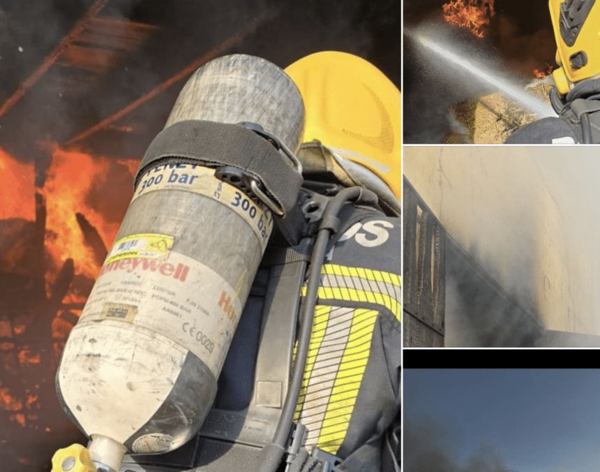 Ponte da barca incendio