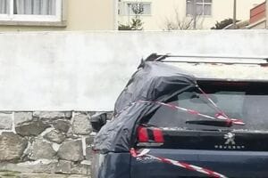 Carro atingido