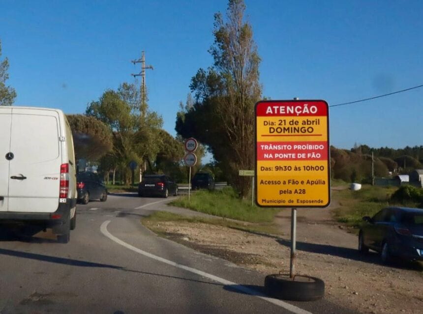 Esposende: Ponte de Fão vai ser cortada ao trânsito "30 minutos" no domingo Ponte Fão cortada domingo
