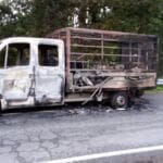 Viana carrinha arde