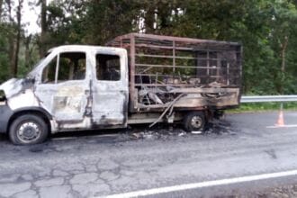 Viana carrinha arde
