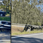 A28 camiao capotado talude barcelos