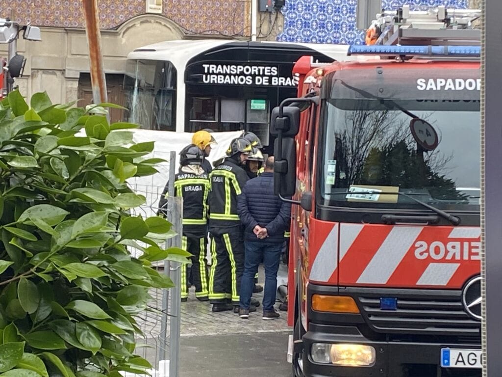 Morte autocarro TUB acidente Braga