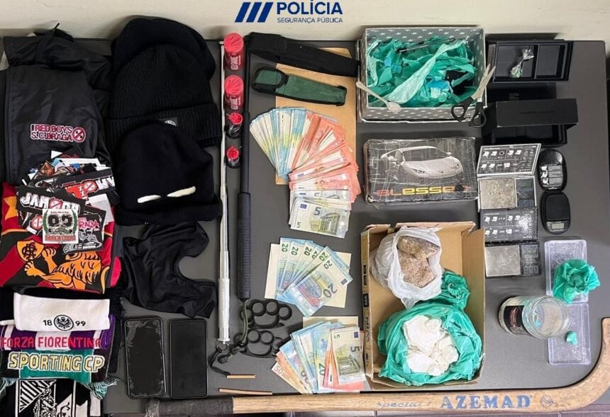 Braga: Droga, armas e pirotecnia. Operação da PSP faz 3 detidos PSP braga apreensao violencia desporto