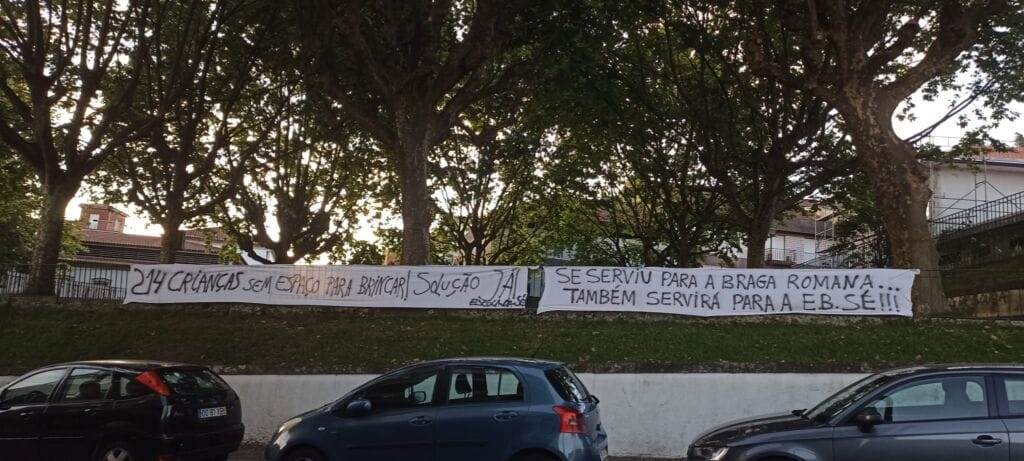 Braga protesto escola sé