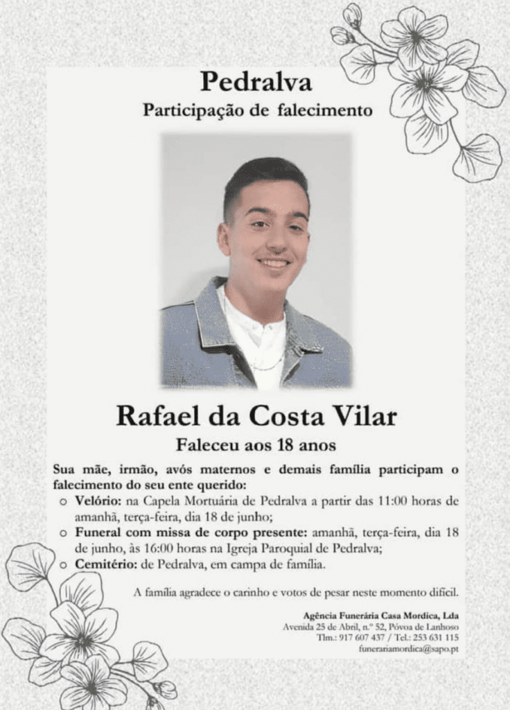 Braga: Funeral de jovem atropelado em corrida ilegal marcado para terça-feira Jovem atropelado braga