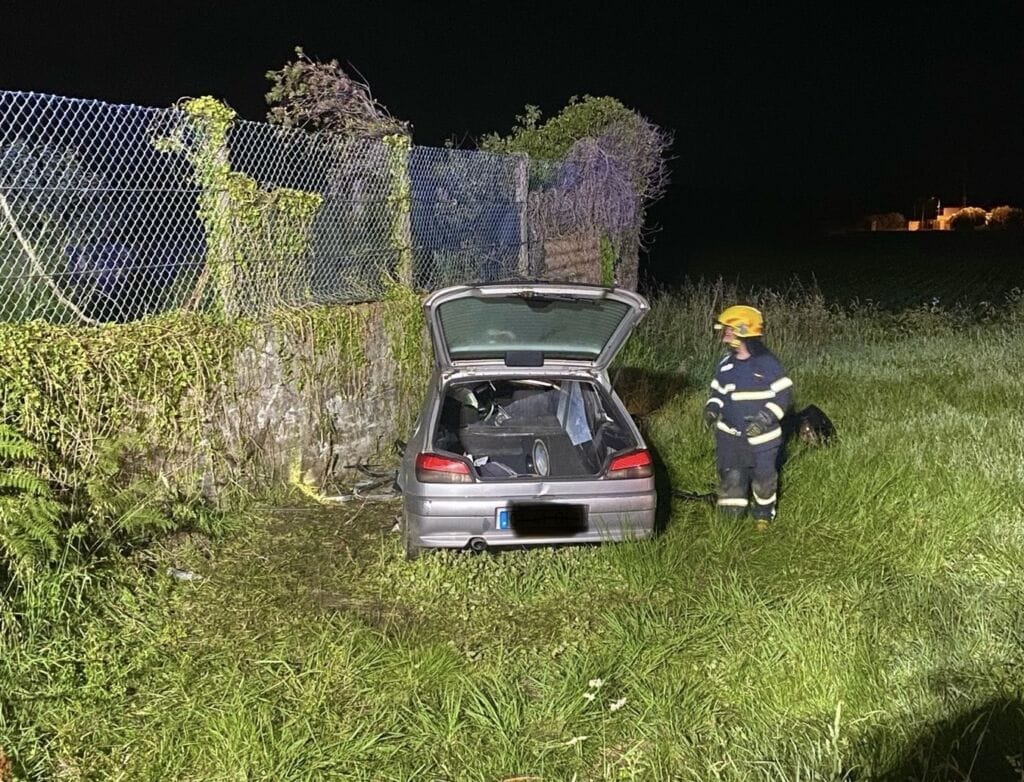 Esposende: Dois feridos graves em despiste na EN13 Acidente Esposende Marinhas EN13