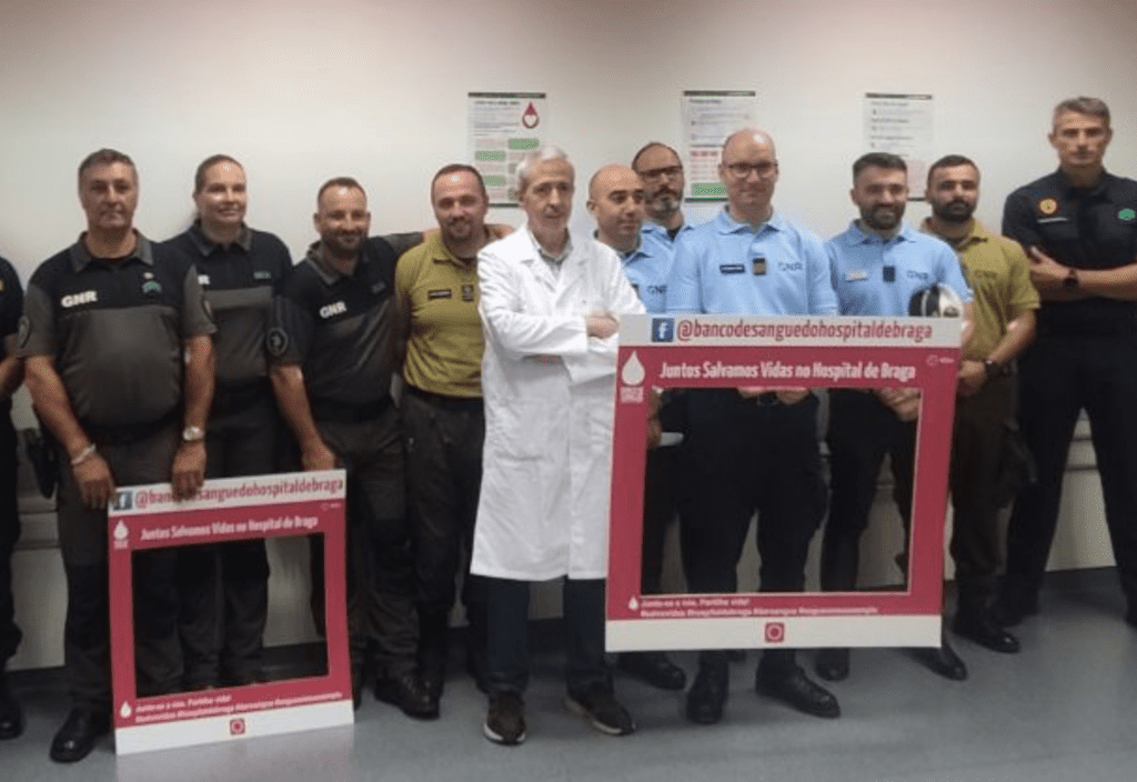 PSP e GNR Braga doar sangue hospital