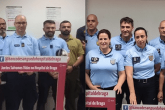 PSP e GNR Braga doar sangue hospital