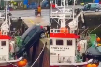 galiza carro cai mar