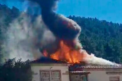 Casa florestal arde gerês Terras de Bouro bombeiros