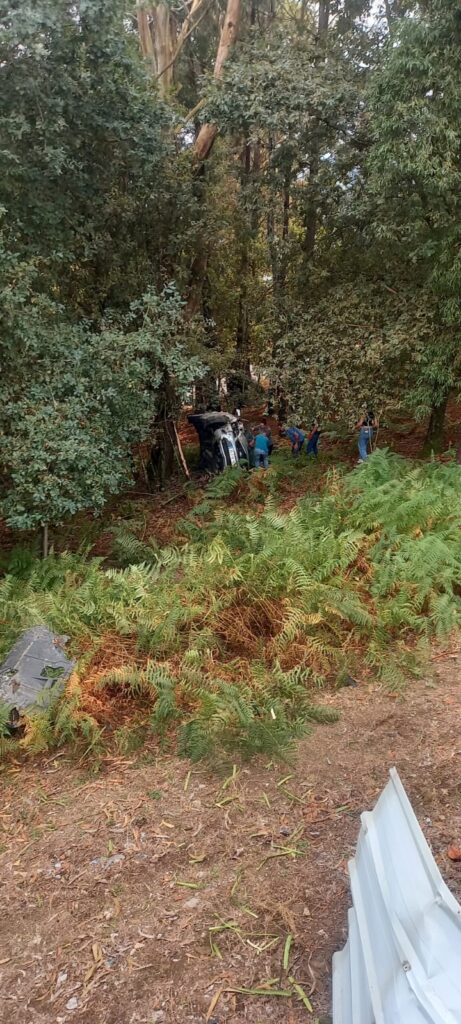 Braga: Despiste seguido de queda em ravina com 4 metros na EN101. Há um ferido grave acidente braga