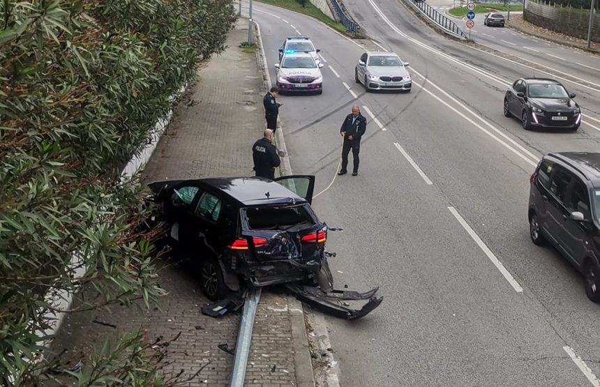 Braga: "Velocidade furiosa" na Rodovia? Condutor abandonou local do acidente acidente braga 1 e1732448212643